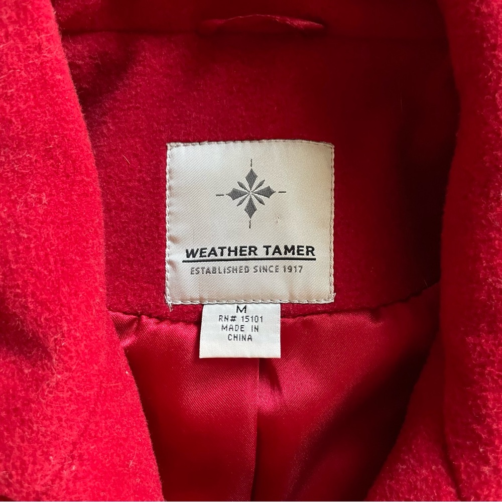 Vintage Red Winter Coat - Picture 5 of 5